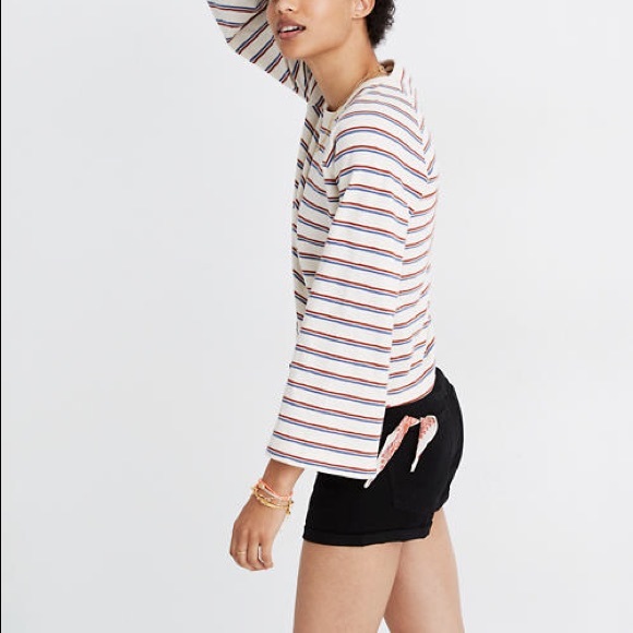 Madewell Striped Wide-sleeve Tee - Picture 2 of 5